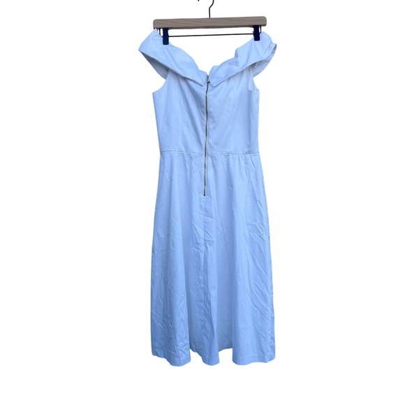 Calvin Klein White Off Shoulder Dress, Fit and Flare, Size 4 - Picture 2 of 6